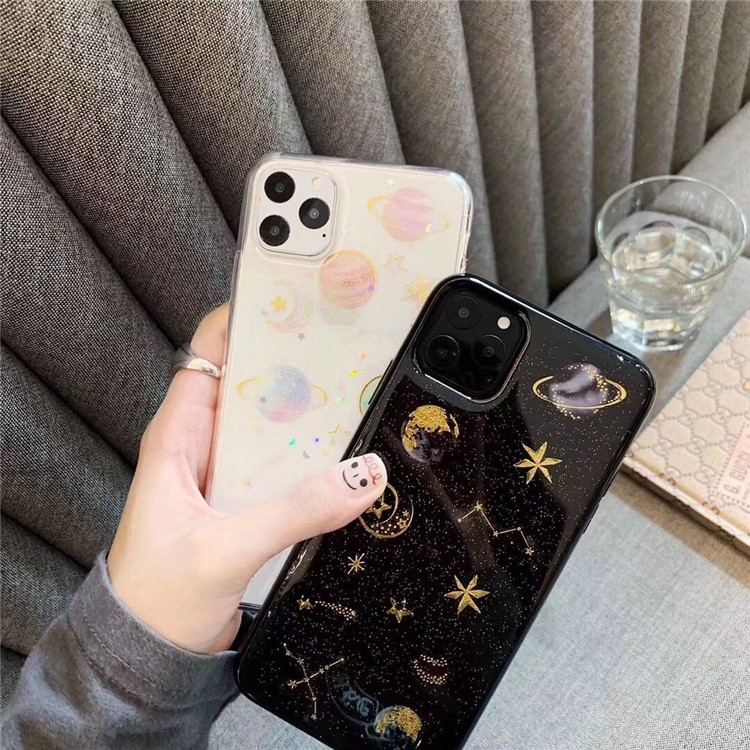 Planets Pattern Epoxy TPU Back Phone Cover for iPhone 11 Pro Max 6.5 inch - Black-2