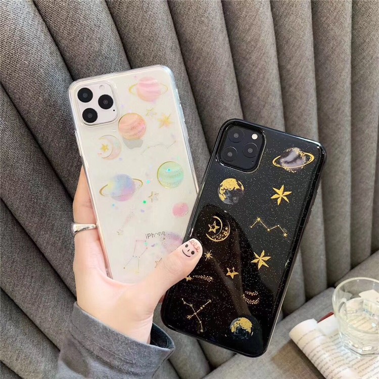 Planets Pattern Epoxy TPU Back Phone Cover for iPhone 11 Pro Max 6.5 inch - Black-3