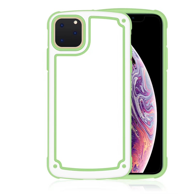 Second Generation High Quality Candy Color Anti-fall TPU+PC Phone Cover Shell for iPhone 11 Pro Max 6.5-inch - Green-1