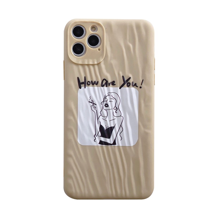 Quicksand Texture Pattern Printing TPU Phone Cover for iPhone 11 Pro 5.8 inch - Khaki-3