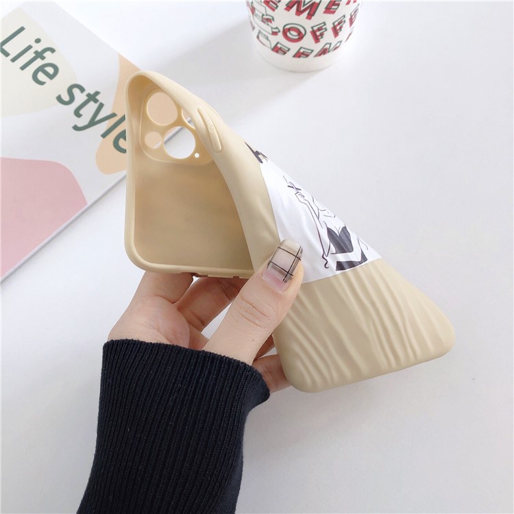 Quicksand Texture Pattern Printing TPU Phone Cover for iPhone 11 Pro 5.8 inch - Khaki-4