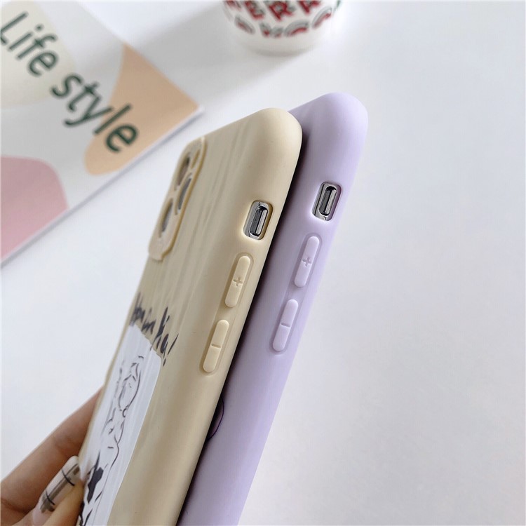 Quicksand Texture Pattern Printing TPU Phone Cover for iPhone 11 Pro 5.8 inch - Khaki-5