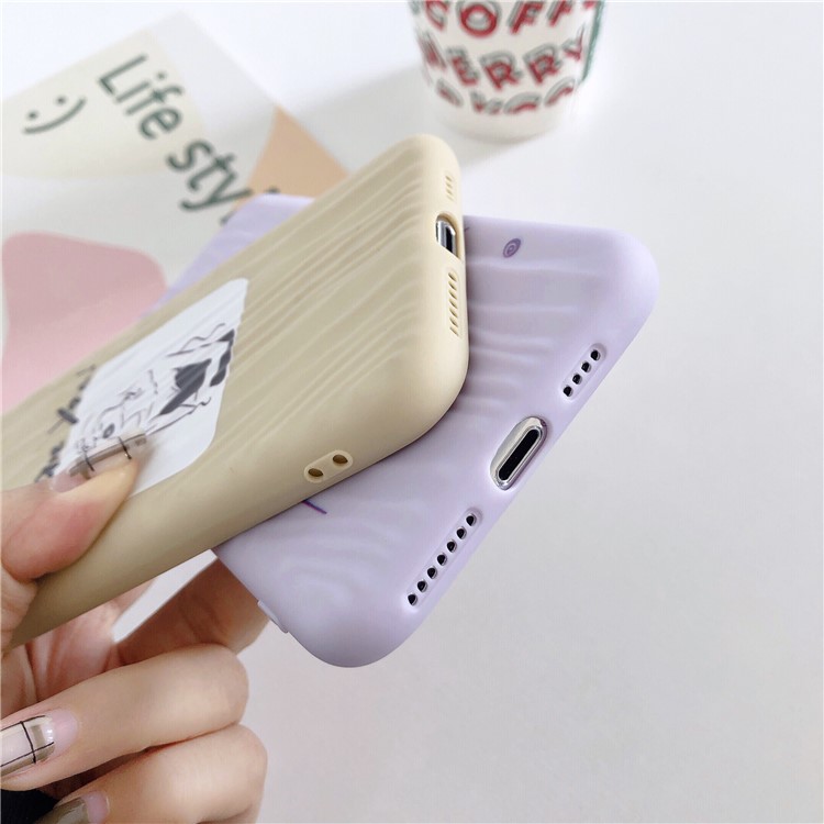 Quicksand Texture Pattern Printing TPU Phone Cover for iPhone 11 Pro 5.8 inch - Khaki-6