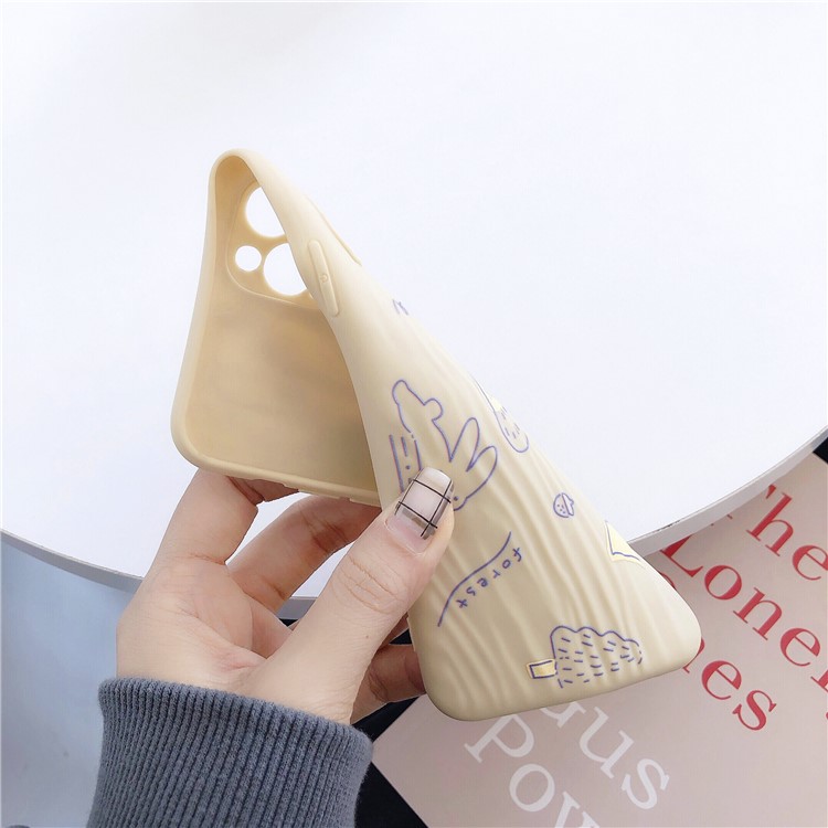 Quicksand Texture Pattern Printing TPU Protection Cover for iPhone 11 Pro 5.8 inch - Khaki-3
