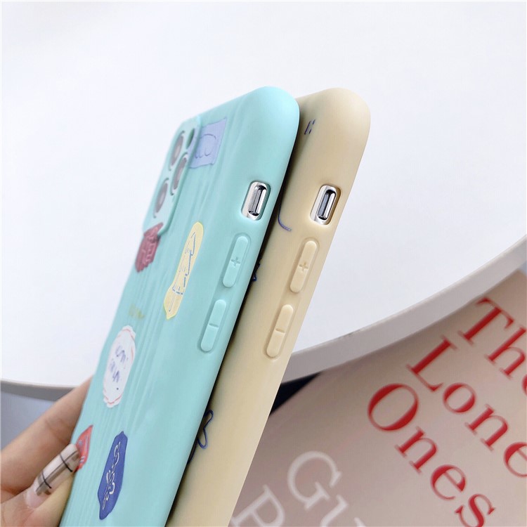 Quicksand Texture Pattern Printing TPU Protection Cover for iPhone 11 Pro 5.8 inch - Khaki-6