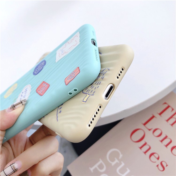 Quicksand Texture Pattern Printing TPU Protection Cover for iPhone 11 Pro 5.8 inch - Khaki-7
