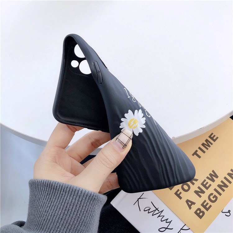 Quicksand Texture Daisy Pattern TPU Mobile Casing for iPhone 11 Pro 5.8 inch - Daisy and Letters-3