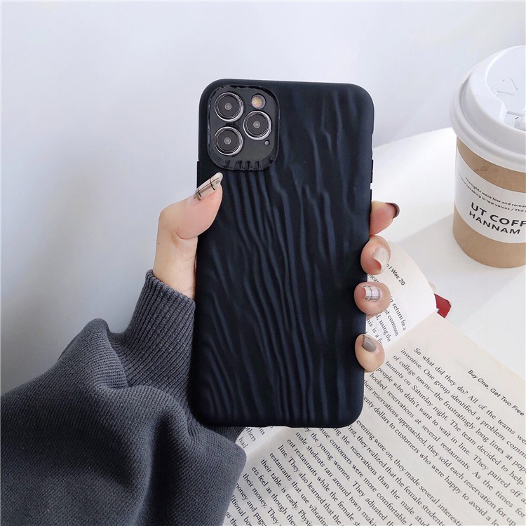 Quicksand Texture TPU Protector Cover for iPhone 11 Pro 5.8 inch - Black