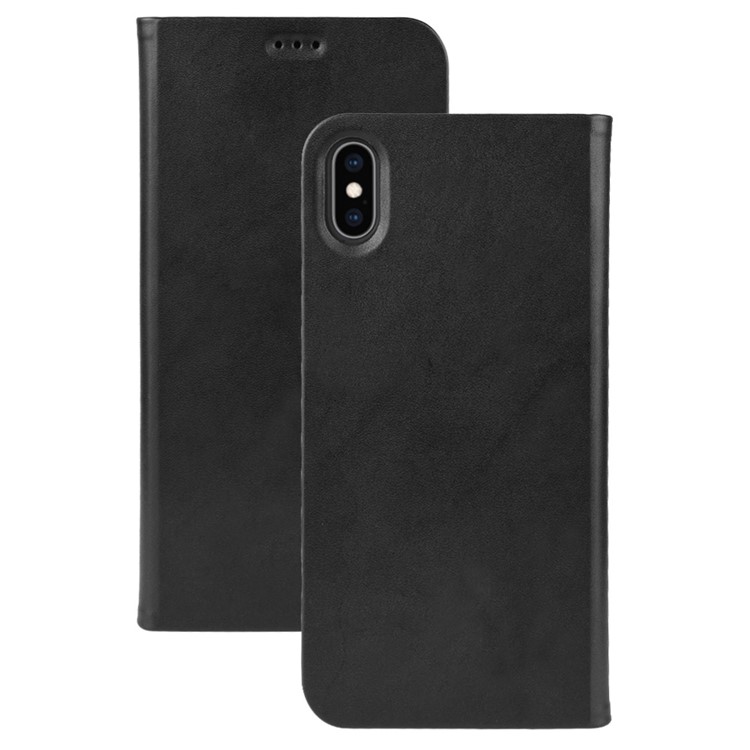 Auto-absorbed RFID Blocking Anti Theft Leather Case for iPhone XS Max 6.5 inch - Black-7