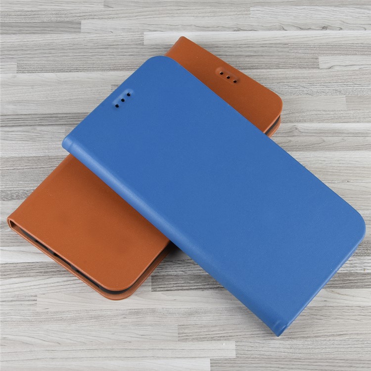 Auto-absorbed RFID Blocking Anti Theft Leather Case for iPhone XS Max 6.5 inch - Blue-2
