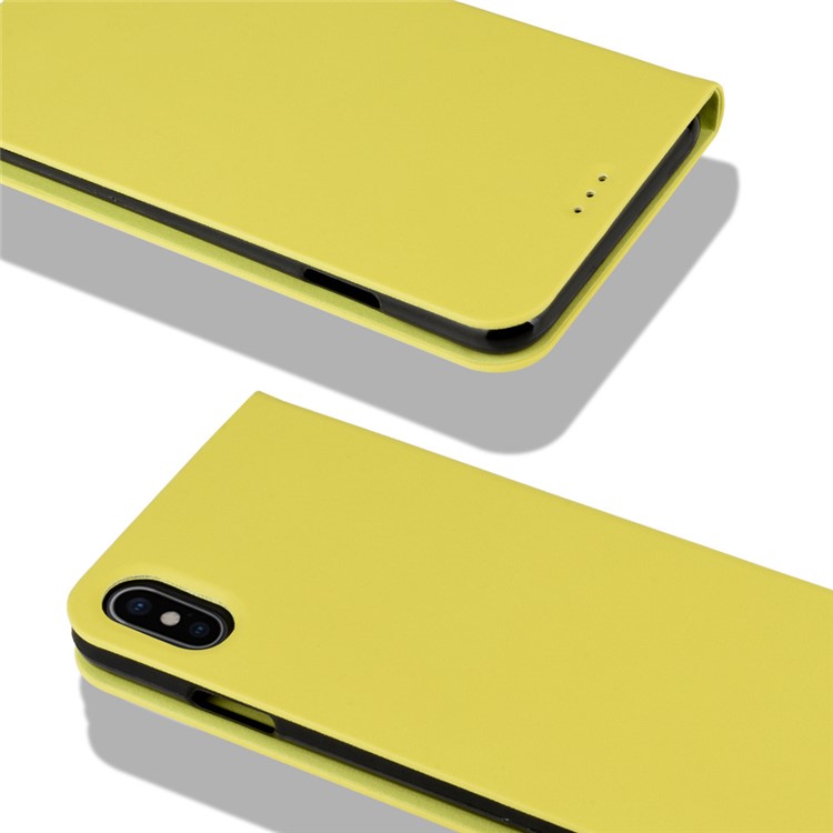 Auto-absorbed RFID Blocking Anti Theft Leather Case for iPhone XS Max 6.5 inch - Green-1