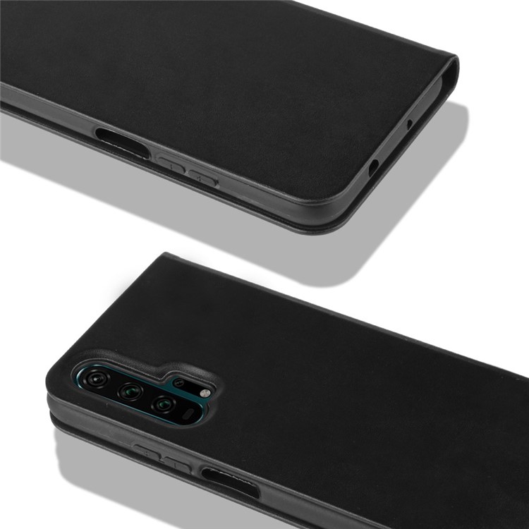 Ultra-thin RFID Blocking Anti Theft Card Slot Leather Case for Huawei Honor 20 Pro - Black-1