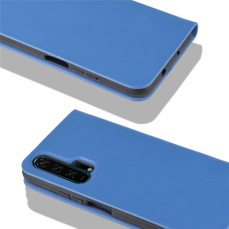 Ultra-thin RFID Blocking Anti Theft Card Slot Leather Case for Huawei Honor 20 Pro - Blue-1