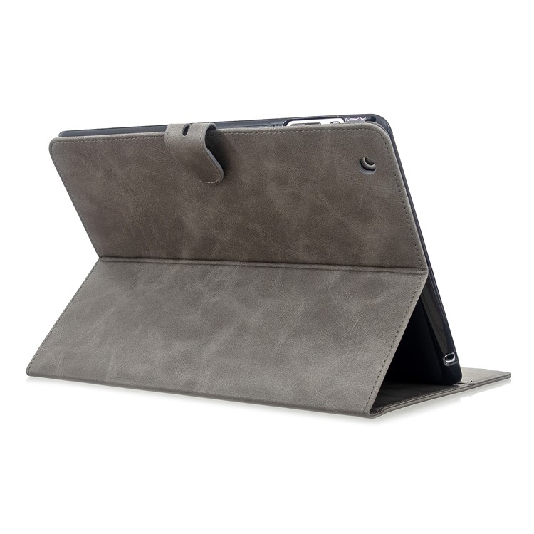 Auto Wake Sleep Stand Smart Leather Tablet Cover Casing for Apple iPad 2/3/4 - Grey-4