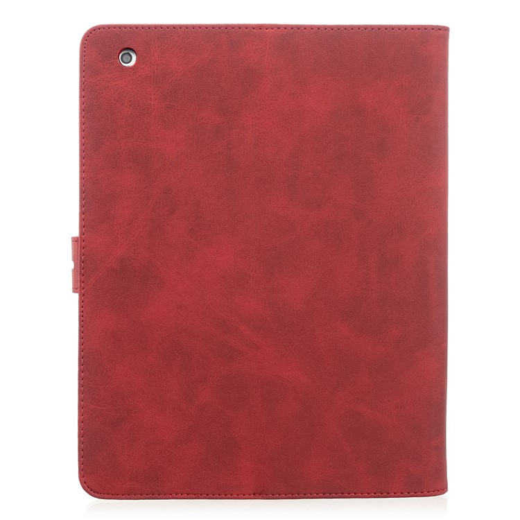 Auto Wake Sleep Stand Smart Leather Tablet Cover Casing for Apple iPad 2/3/4 - Red-3