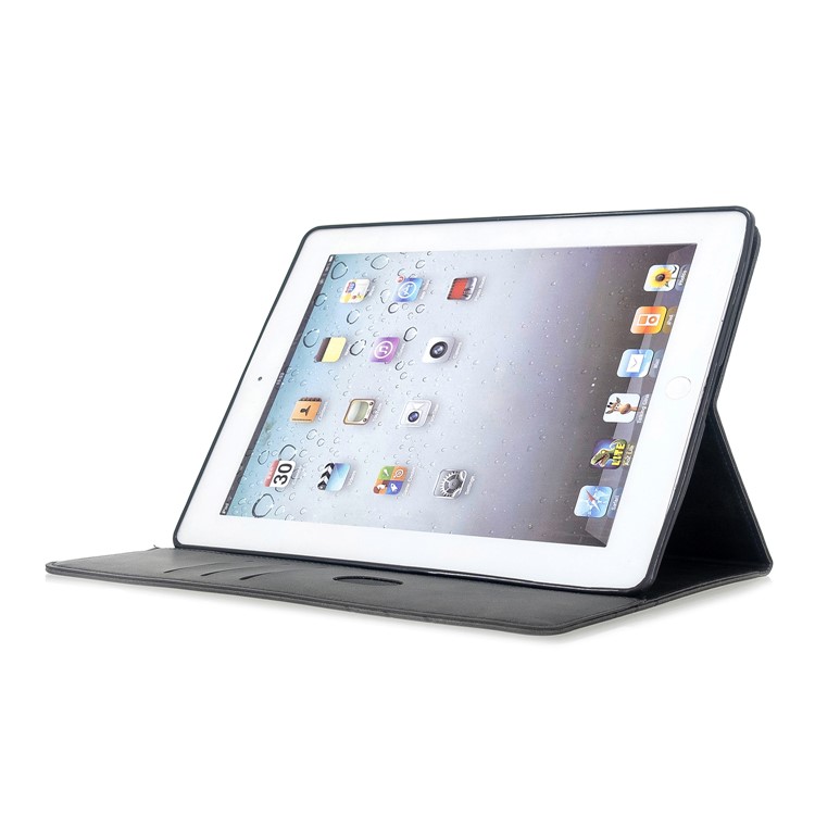 Auto Wake Sleep Stand Smart Leather Tablet Cover Casing for Apple iPad 2/3/4 - Black-5