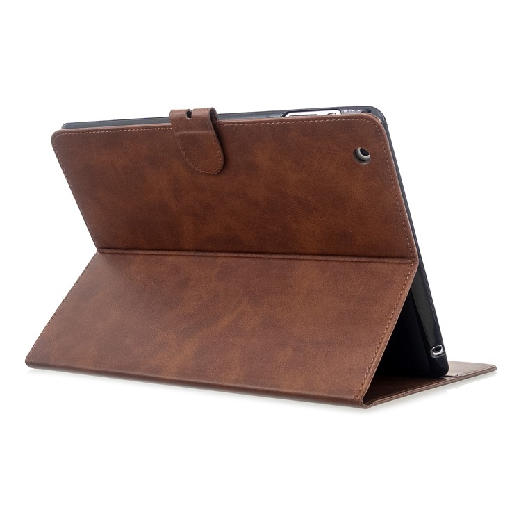 Auto Wake Sleep Stand Smart Leather Tablet Cover Casing for Apple iPad 2/3/4 - Brown-4