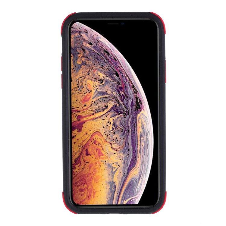 Matte Skin PC + TPU Hybrid Drop-proof Mobile Protective Case for iPhone XS/S 5.8 inch - Black-3