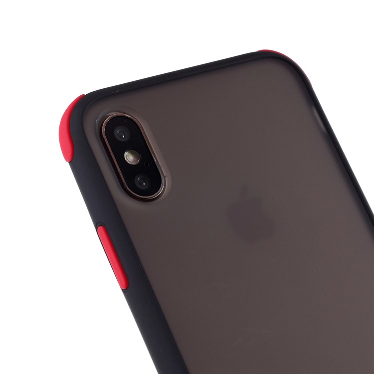 Matte Skin PC + TPU Hybrid Drop-proof Mobile Protective Case for iPhone XS/S 5.8 inch - Black-4