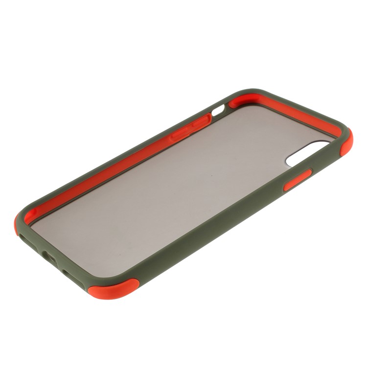Matte Haut PC + TPU Hybrid Sturz- Mobile Schutzhülle Für Iphone XS / S 5,8 Zoll - Armeegrün-5