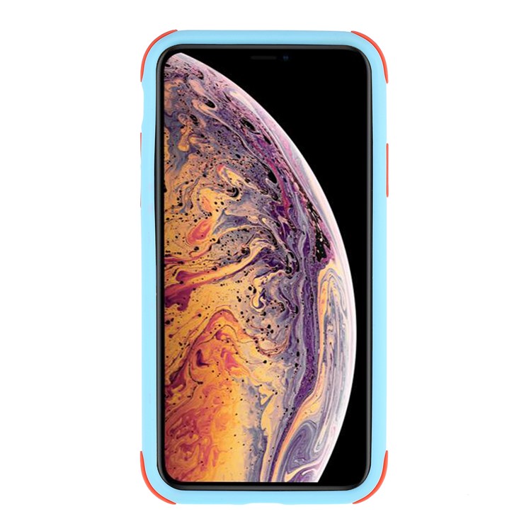 Matte Skin PC + TPU Hybrid Drop-proof Mobile Protective Case for iPhone XS/S 5.8 inch - Baby Blue-3