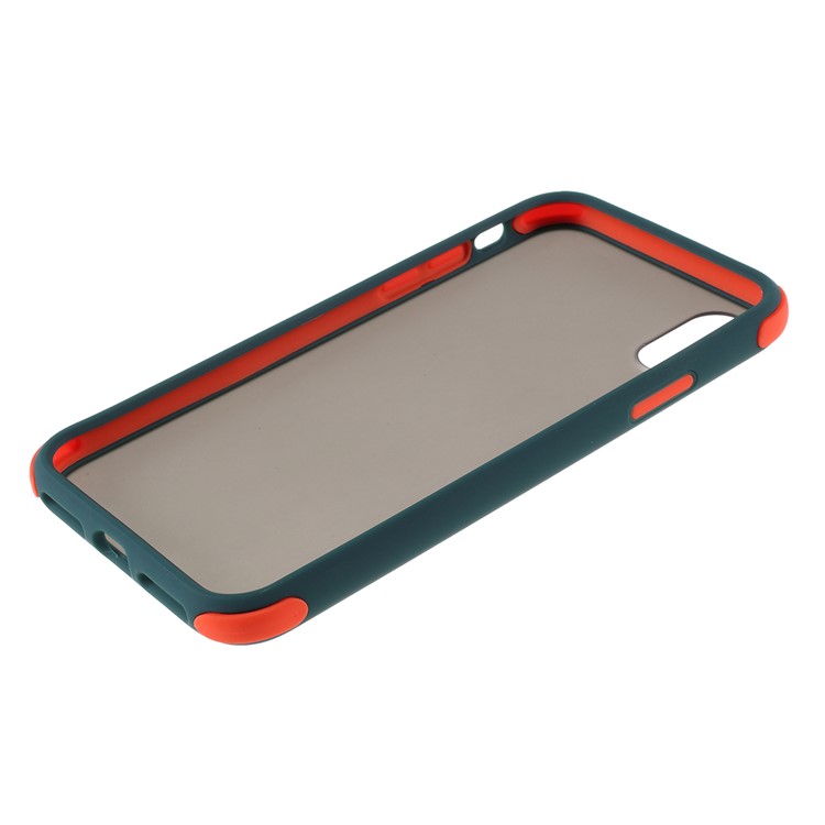 Matte Haut PC + TPU Hybrid Sturz- Mobile Schutzhülle Für Iphone XS / S 5,8 Zoll - Grün-5