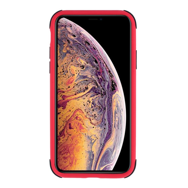 Matte Skin Drop-proof PC + TPU Hybrid Mobile Case for iPhone XS Max 6.5 inch - Red-3