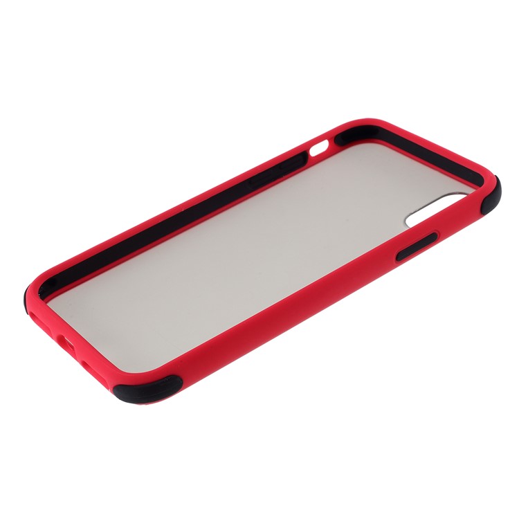 Matte Skin Drop-proof PC + TPU Hybrid Mobile Case for iPhone XS Max 6.5 inch - Red-5