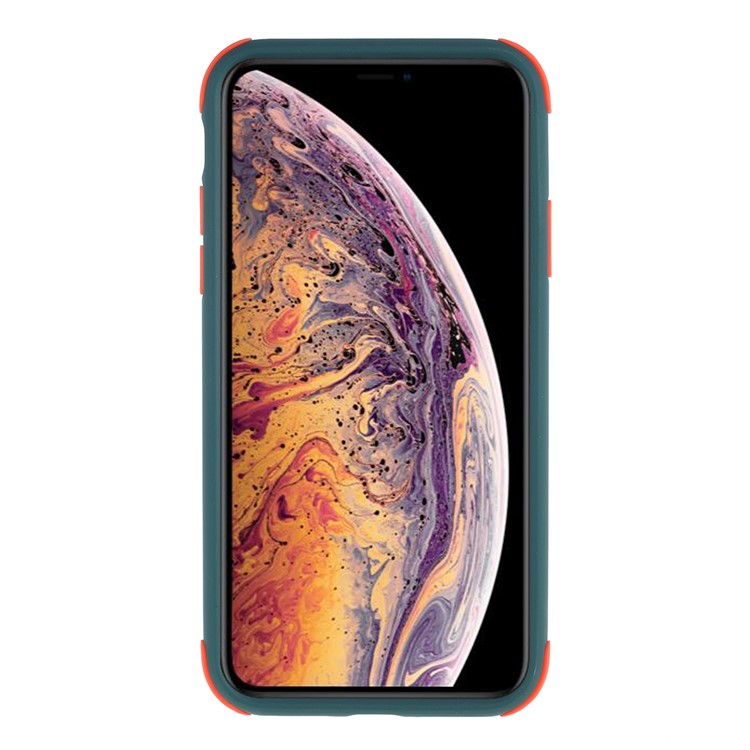 Matte Skin Drop-proof PC + TPU Hybrid Mobile Case for iPhone XS Max 6.5 inch - Green-3