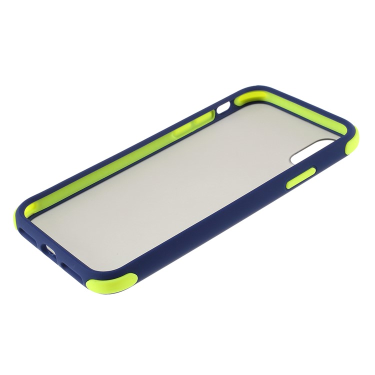 Matte Skin Drop-proof PC + TPU Hybrid Mobile Case for iPhone XS Max 6.5 inch - Dark Blue-5