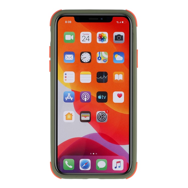 Matte PC + TPU Hybrid Shell Cushioned Shockproof Casing for iPhone 11 Pro 5.8 inch - Army Green-3