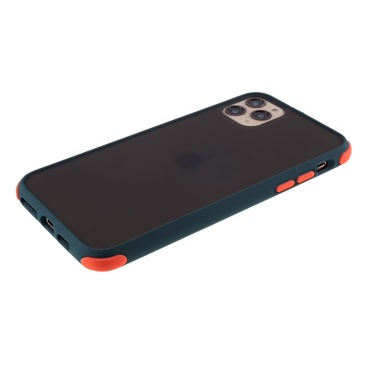 Shell Ibrido Opaco PC + TPU Attenuato Involucro Antiurto Per Iphone 11 Pro 5,8 Pollici - Verde-4
