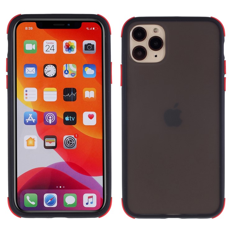 Drop Resistant PC + TPU Combo Cover with Matte Surface for iPhone 11 Pro Max 6.5 inch - Black-1