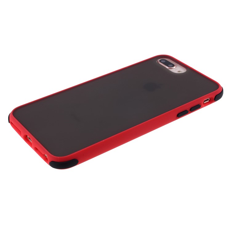 Piel Mate PC + TPU Híbrido-drop Prueba De Caja De Cubierta Para El IPhone 8 Plus / 7 Más / 6 Más / 6s Más 5,5 Pulgadas - Rojo-4