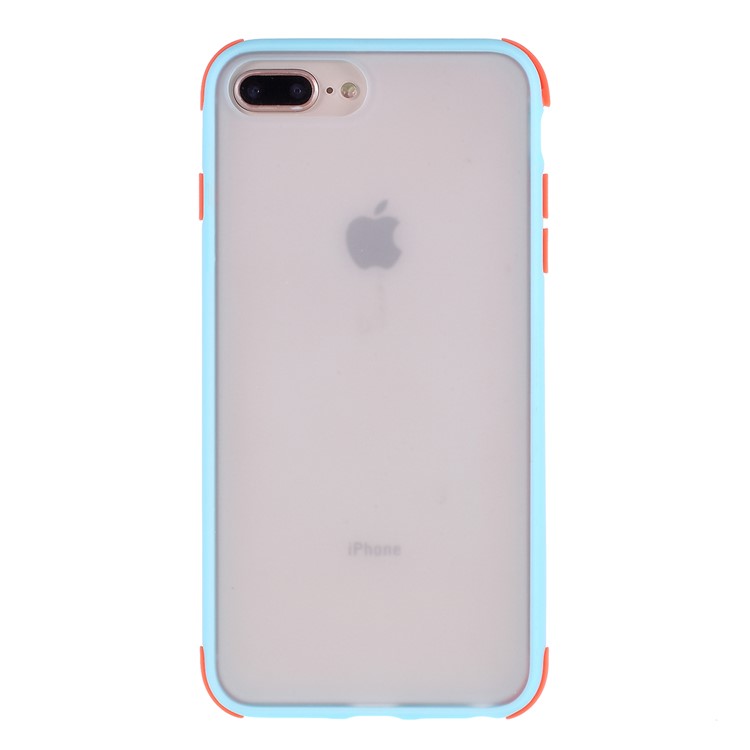 Matte Skin PC + TPU Hybrid Drop-proof Case Covering for iPhone 8 Plus/7 Plus/6 Plus/6s Plus 5.5-inch - Baby Blue-1