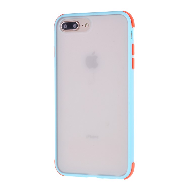 Matte Skin PC + TPU Hybrid Drop-proof Case Covering for iPhone 8 Plus/7 Plus/6 Plus/6s Plus 5.5-inch - Baby Blue-2