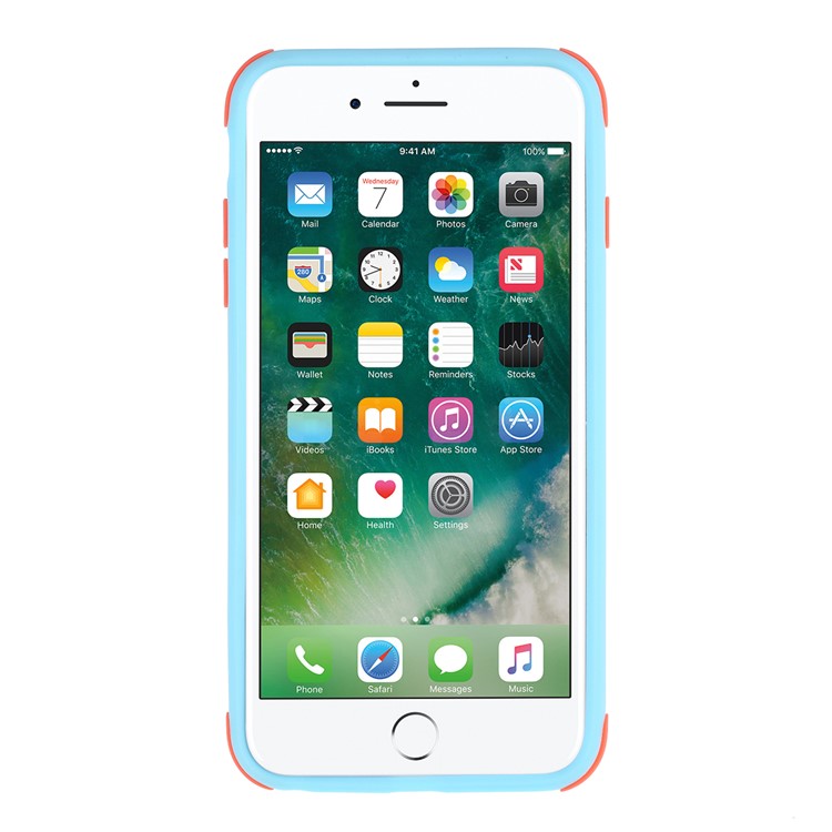 Matte Skin PC + TPU Hybrid Drop-proof Case Covering for iPhone 8 Plus/7 Plus/6 Plus/6s Plus 5.5-inch - Baby Blue-3