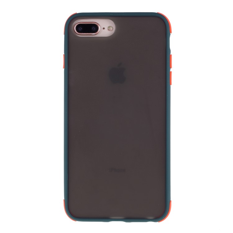 Matte Skin PC + TPU Hybrid Drop-proof Case Covering for iPhone 8 Plus/7 Plus/6 Plus/6s Plus 5.5-inch - Green-1