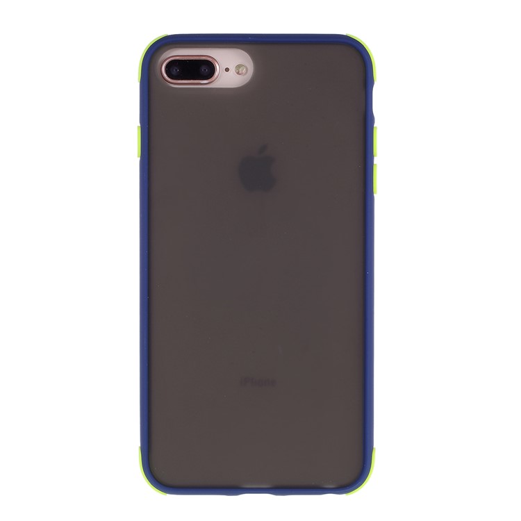 Matte Skin PC + TPU Hybrid Drop-proof Case Covering for iPhone 8 Plus/7 Plus/6 Plus/6s Plus 5.5-inch - Dark Blue-1