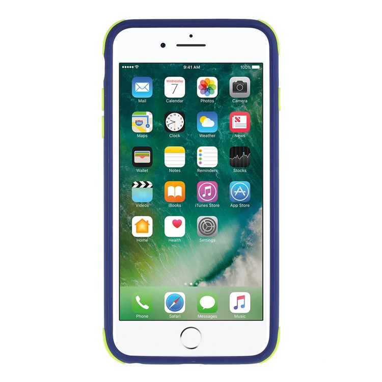 Matte Skin PC + TPU Hybrid Drop-proof Case Covering for iPhone 8 Plus/7 Plus/6 Plus/6s Plus 5.5-inch - Dark Blue-3