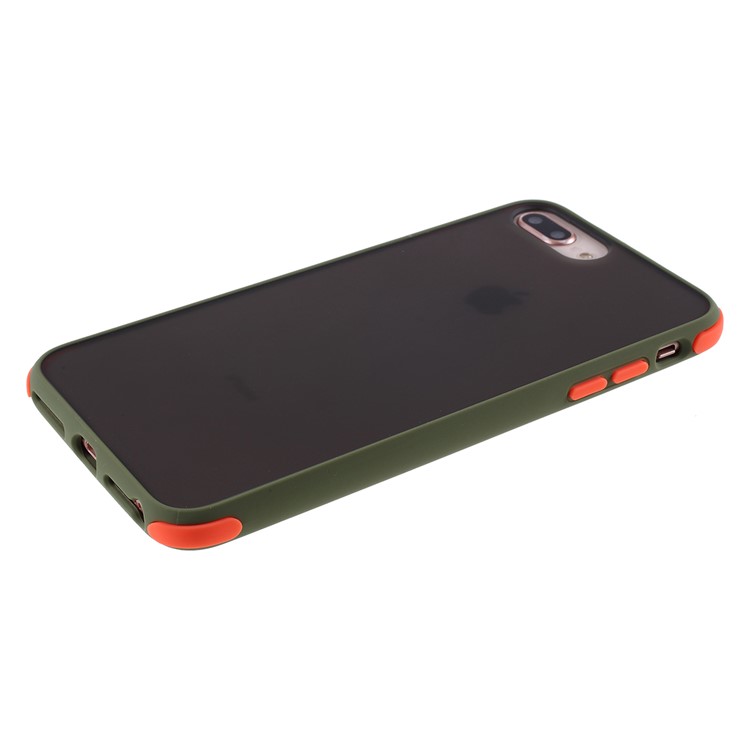 Matte Skin PC + TPU Hybrid Drop-proof Case Covering for iPhone 8 Plus/7 Plus/6 Plus/6s Plus 5.5-inch - Army Green-3
