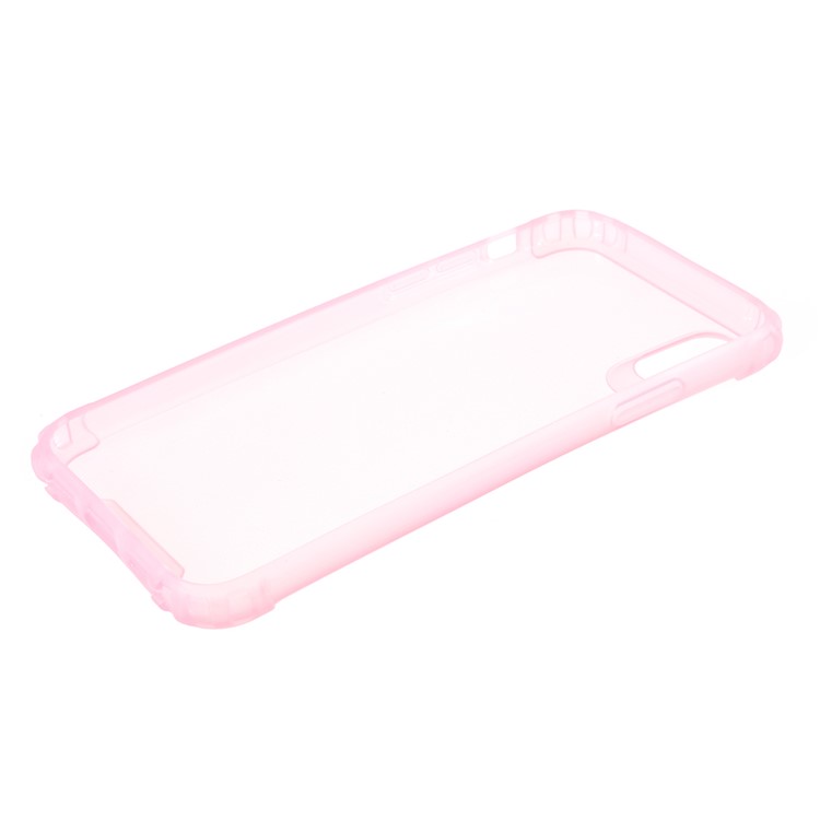 Drop-resistant Clear Protective TPU Mobile Phone Case for iPhone X/XS 5.8 inch - Pink-5