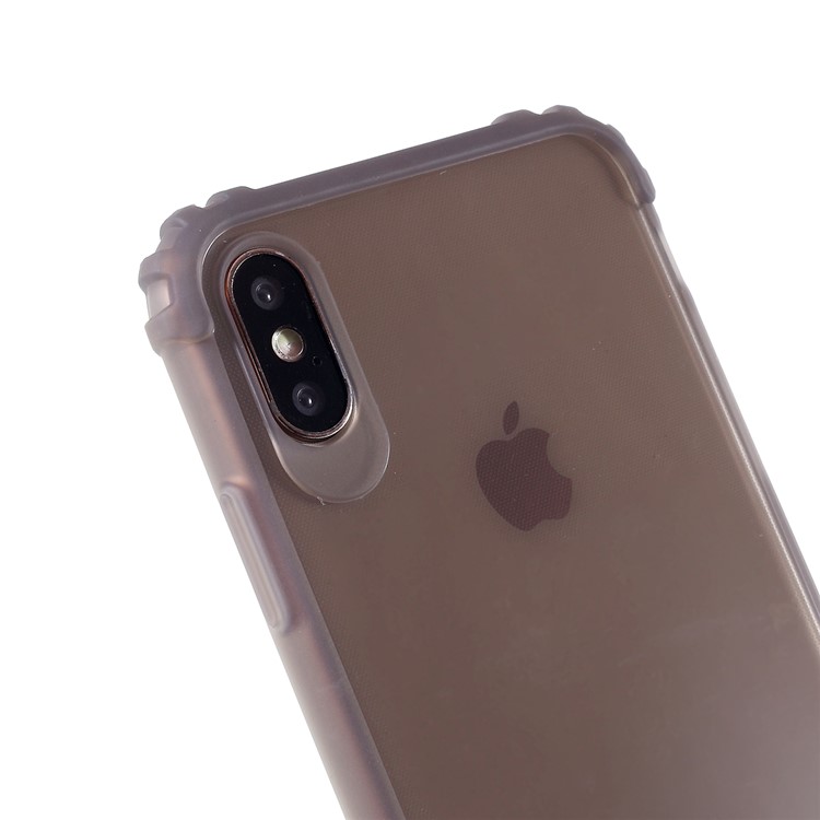 Drop-resistant Clear TPU Phone Case Shell for iPhone XS Max 6.5 inch - Grey-5