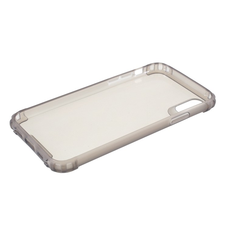 Drop-resistant Clear TPU Phone Case Shell for iPhone XS Max 6.5 inch - Grey-6