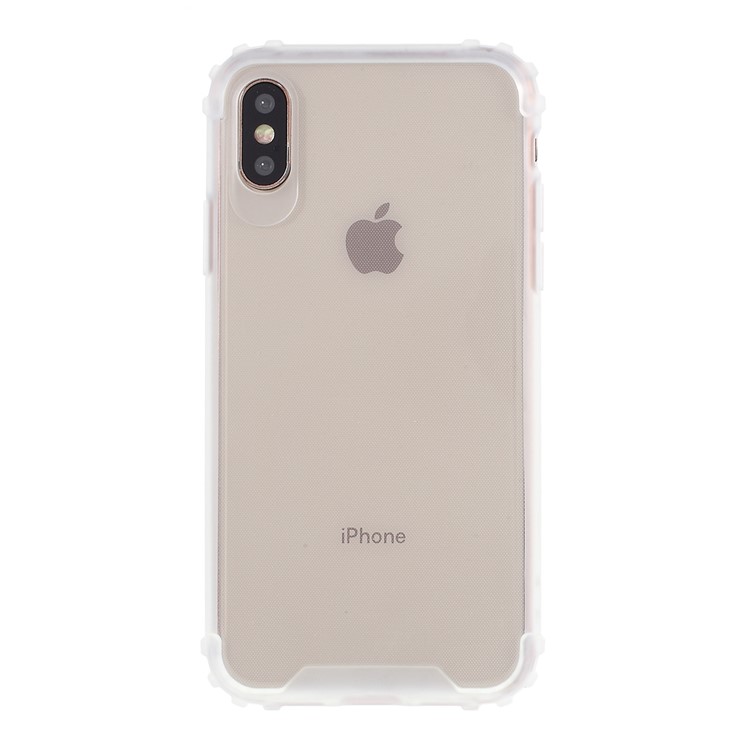 Drop-resistant Clear TPU Phone Case Shell for iPhone XS Max 6.5 inch - White-1