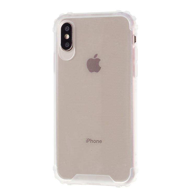 Drop-resistant Clear TPU Phone Case Shell for iPhone XS Max 6.5 inch - White-2