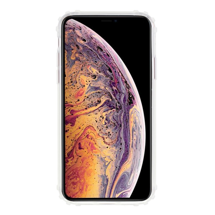 Drop-resistant Clear TPU Phone Case Shell for iPhone XS Max 6.5 inch - White-3