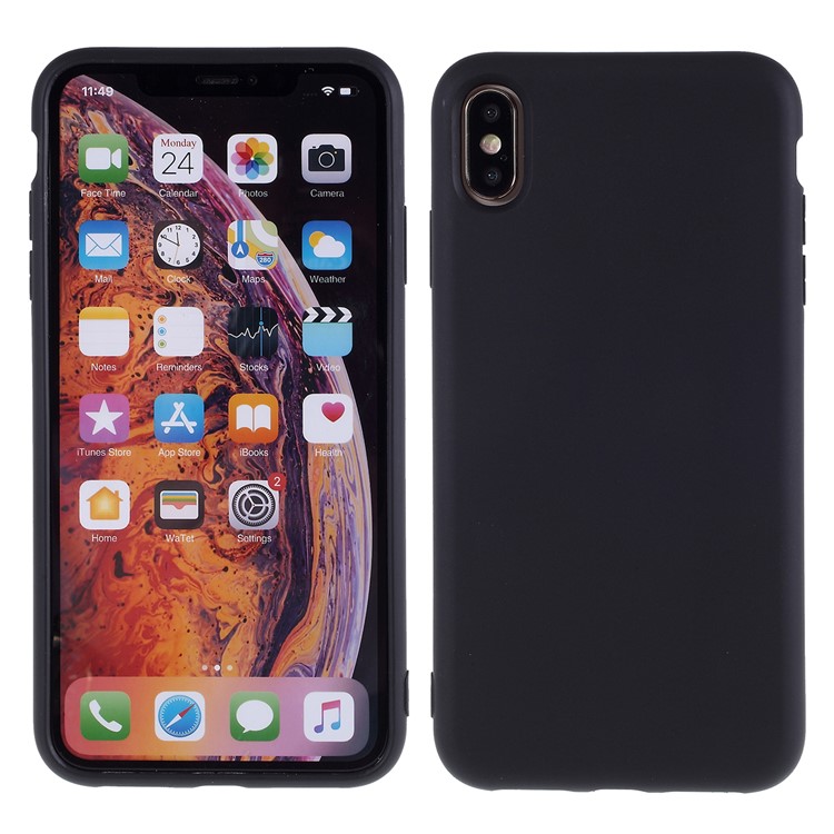 2.5mm Thickened Nano Silicone Cell Phone Cover for iPhone XS Max 6.5 inch - Black-1