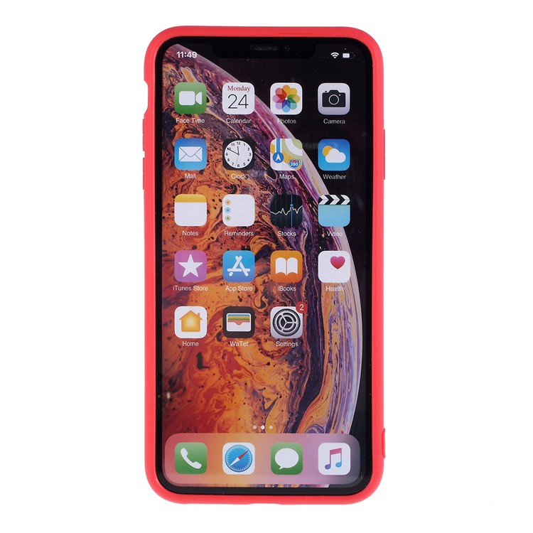 2.5mm Thickened Nano Silicone Cell Phone Cover for iPhone XS Max 6.5 inch - Red-3