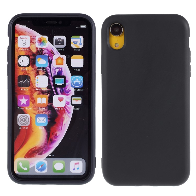2.5mm Thickened Nano Silicone Phone Casing for iPhone XR 6.1 inch - Black-1